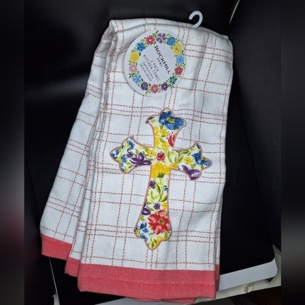 Cotton floral cross Kitchen Towels